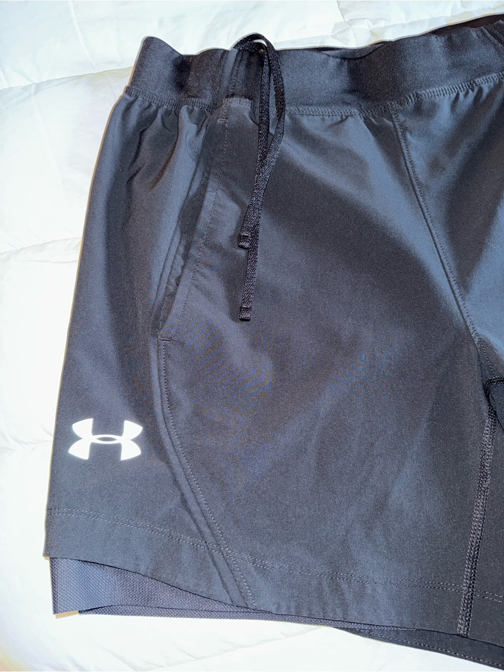 Under Armour Black Women's Athletic Shorts with Drawcord - Picture 5 of 9